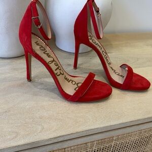Sam Edelman Red Suede Heels
